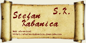 Stefan Kabanica vizit kartica